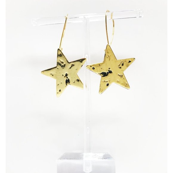 Twinkle Star Hoop Earrings - Picture 1 of 3